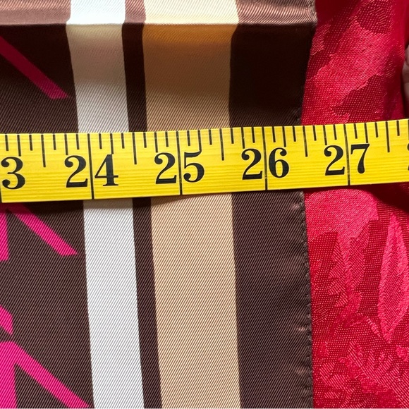 Vintage Jacques Piaget Trevira Scarf, Houndstooth Magenta Brown , EUC - Picture 5 of 8